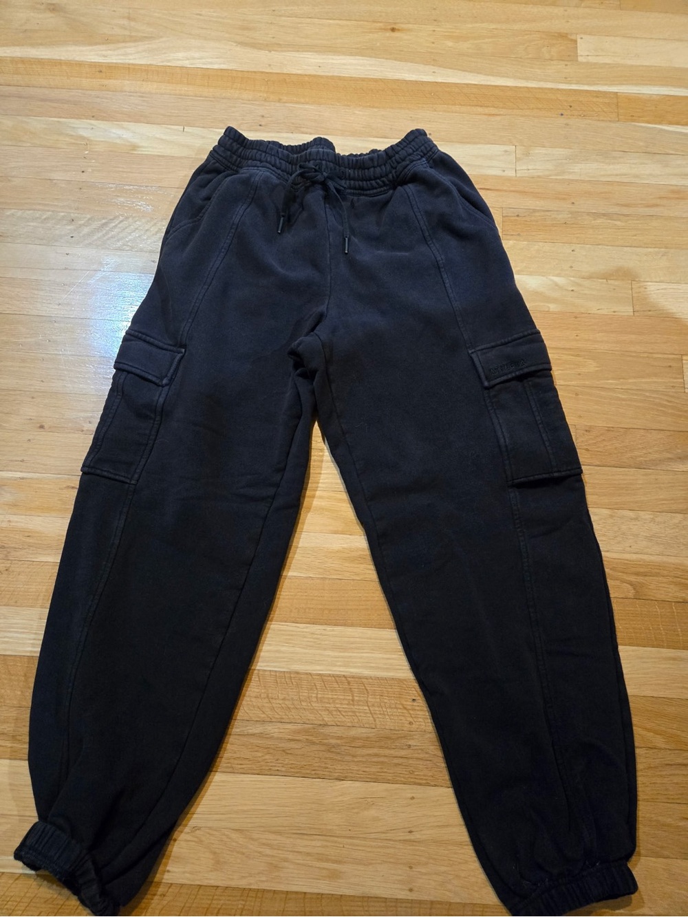 Athleta Black Cargo Sweat Joggers